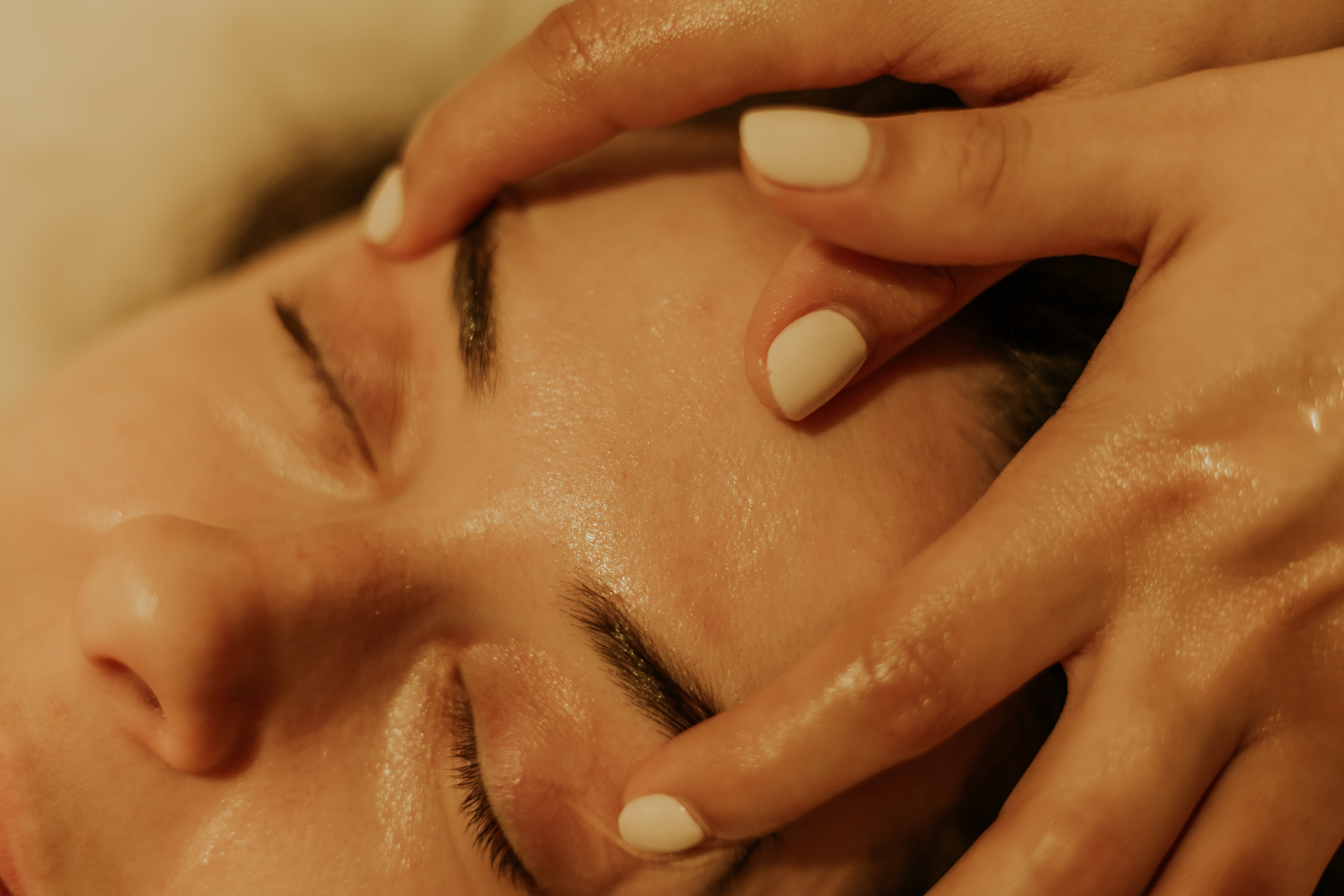 Face BLD drainage around the brow and temples
